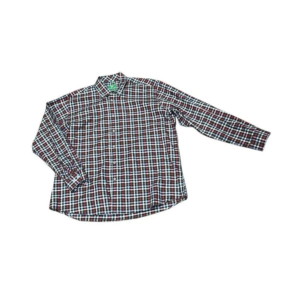 Forsyth of Canada XL no iron plaid checkered shirt